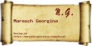 Maresch Georgina névjegykártya